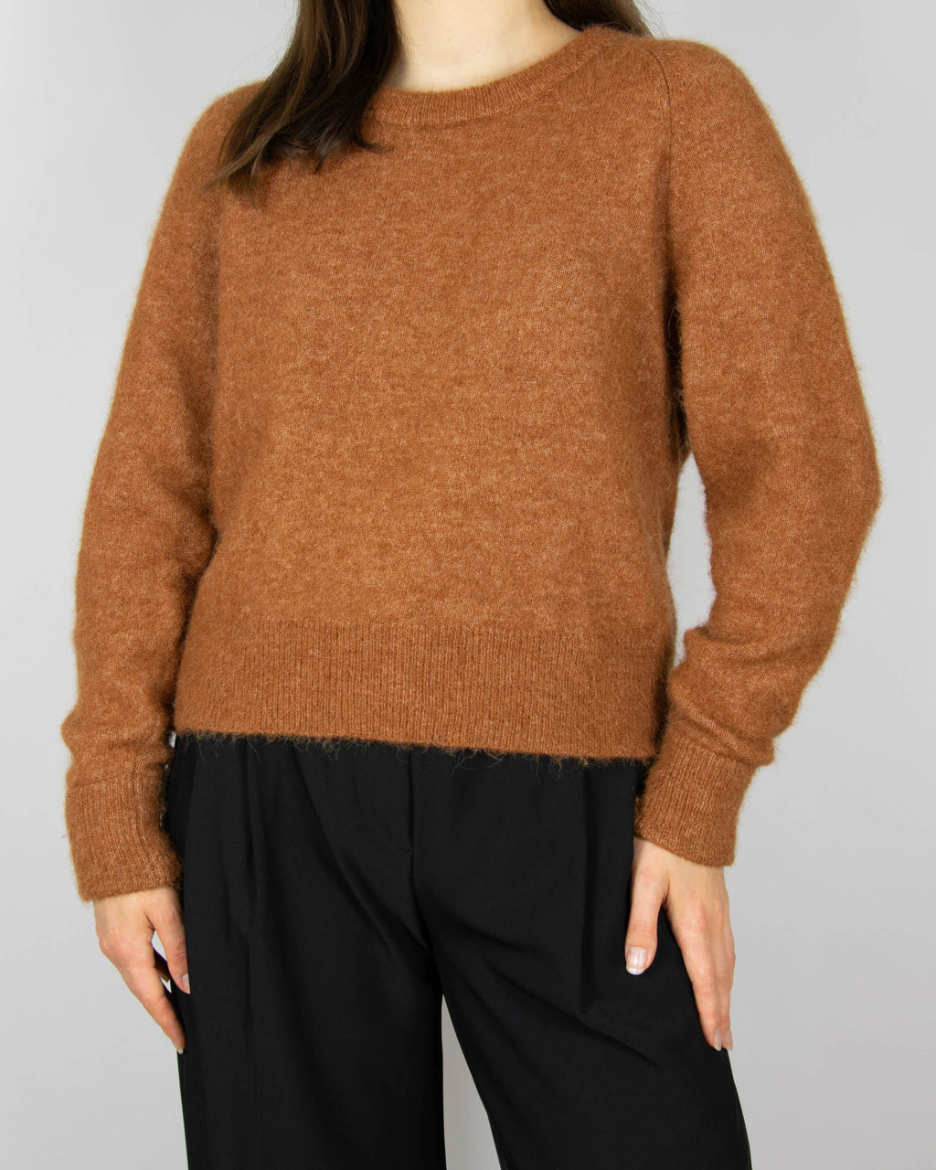 Brown alpaca and merino wool sweater by Samsøe Samsøe