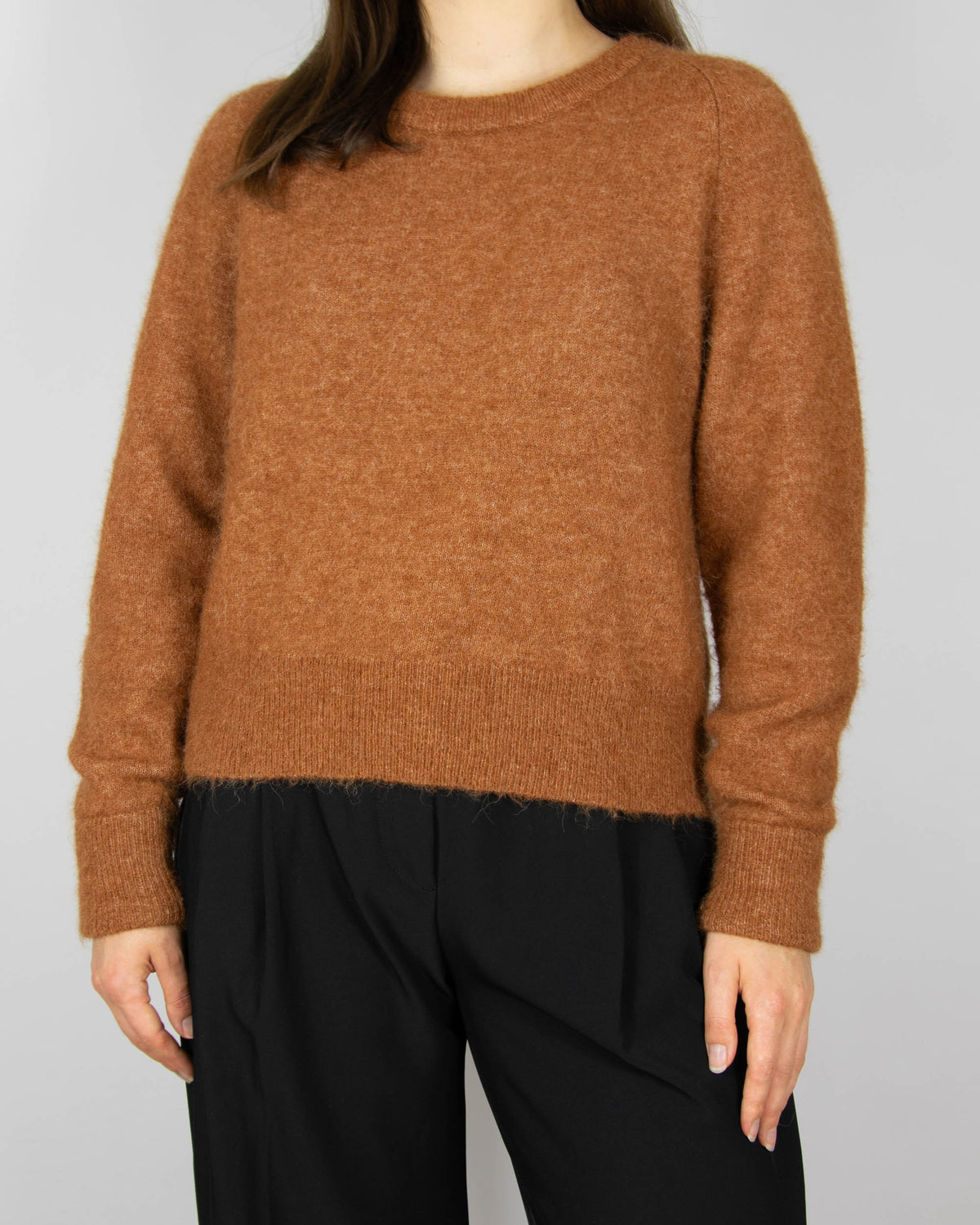 Brown alpaca and merino wool sweater by Samsøe Samsøe