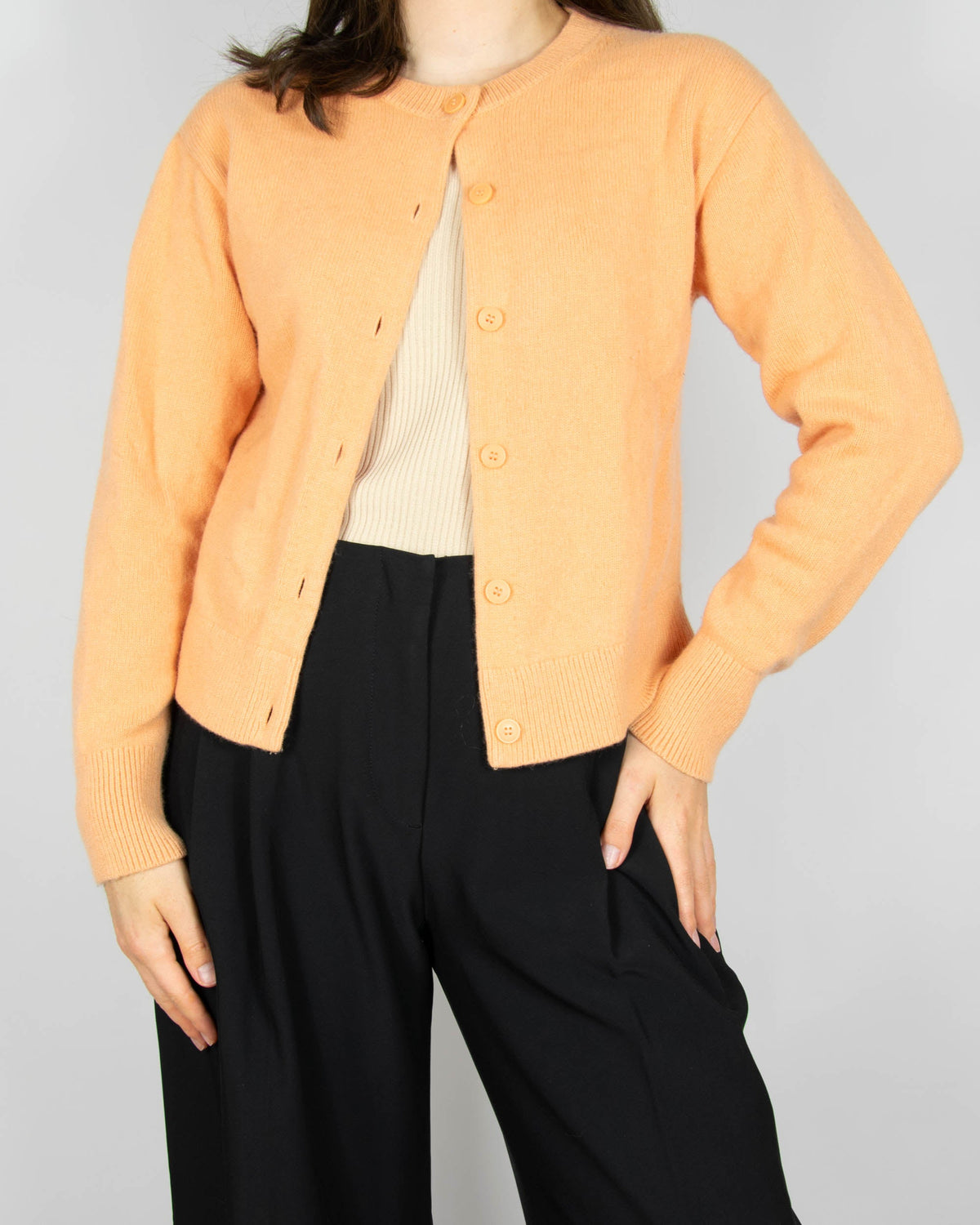 Peach merino wool cardigan by & Other Stories