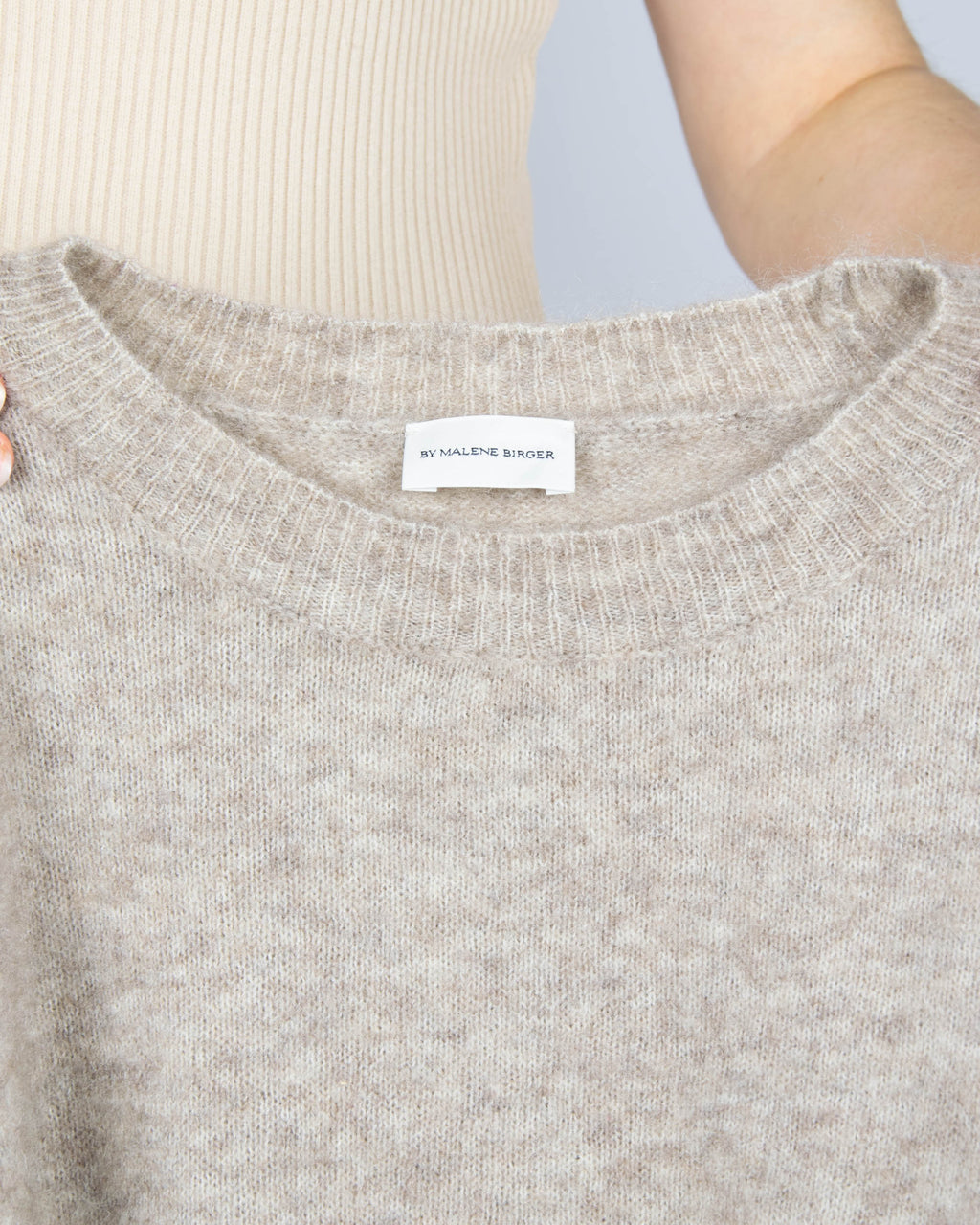 Beige kid mohair and wool sweater by By Malene Birger