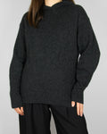 Dark grey cashmere hooded sweater by COS
