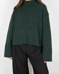 Dark green wool-blend turtleneck sweater by & Other Stories