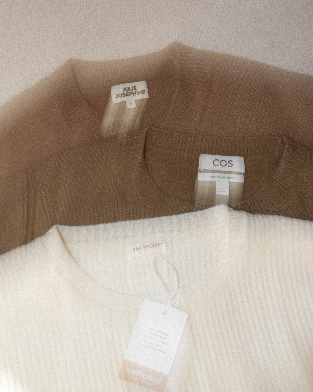 Cream extrafine merino wool sweater by Norwegian brand THE PRODUCT. Regular price: 2300 NOK (~970 PLN).