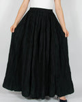 Black vintage long silk skirt by Kaffe