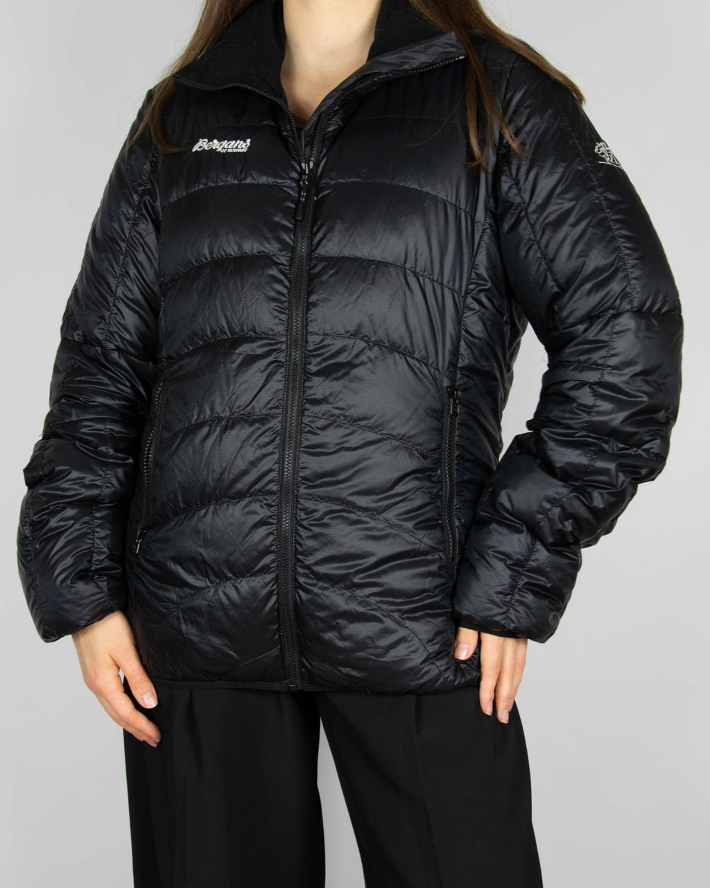 Black women's down jacket by Norwegian brand BERGANS OF NORWAY