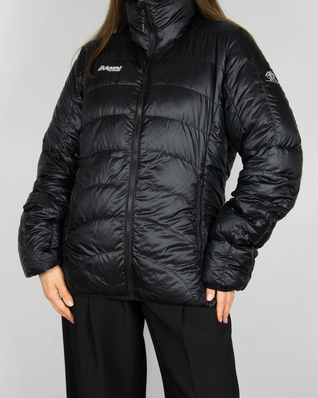 Black women's down jacket by Norwegian brand BERGANS OF NORWAY