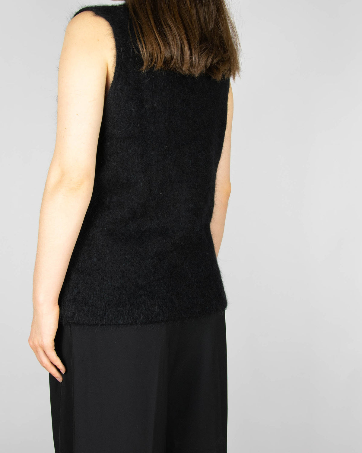 Black alpaca vest by STOCKH LM Studio
