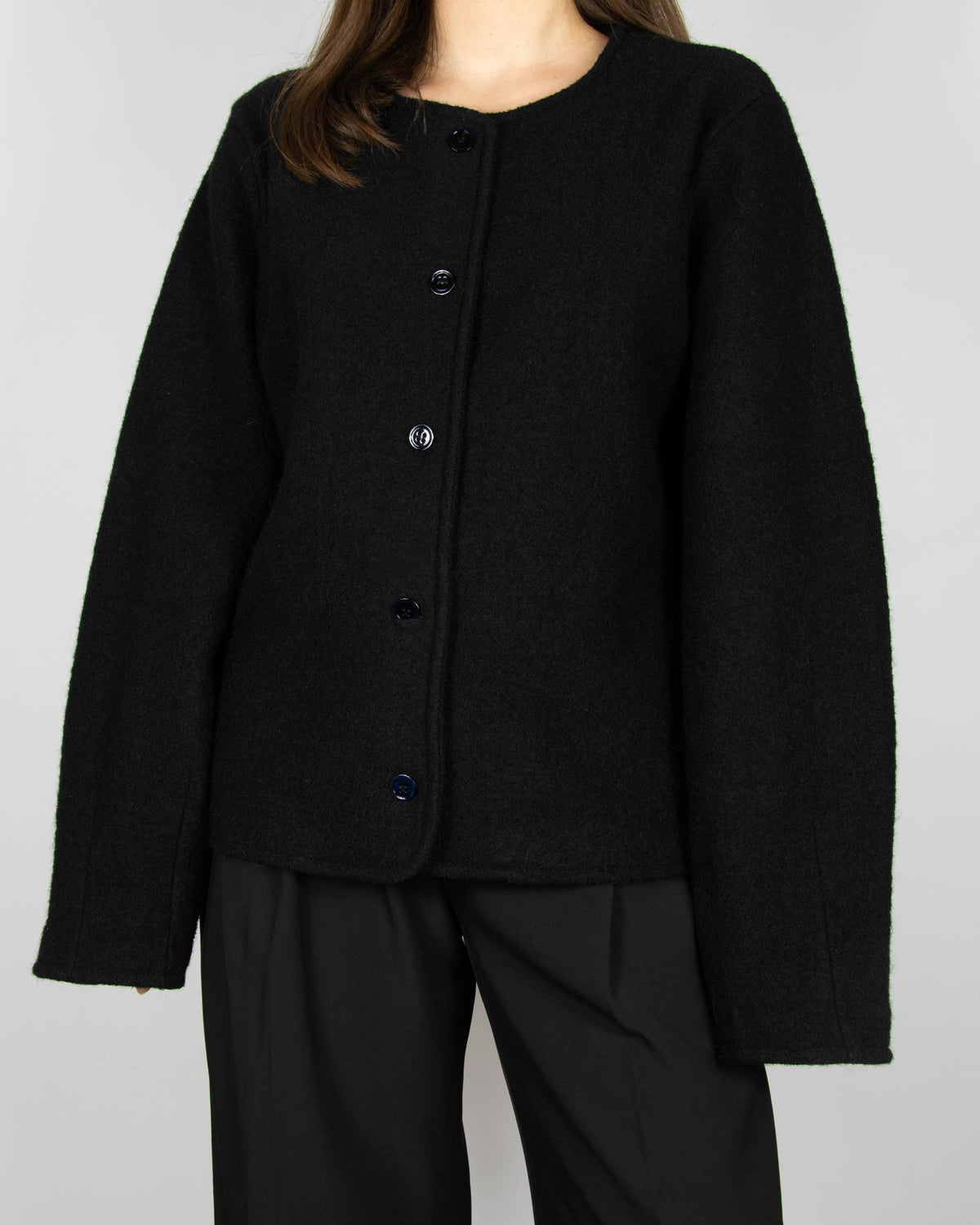 Black wool jacket by Selected