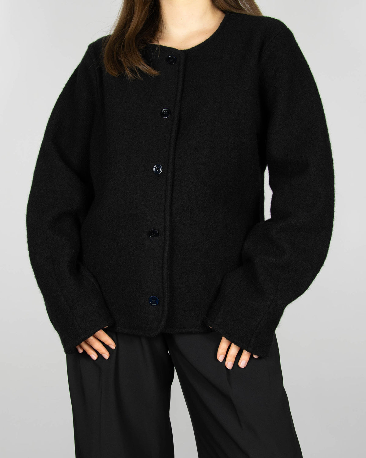 Black wool jacket by Selected
