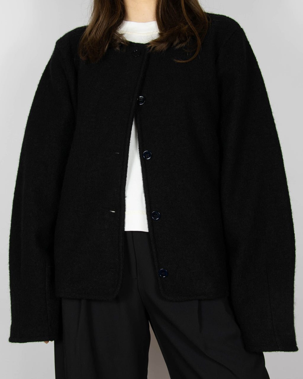 Black wool jacket by Selected