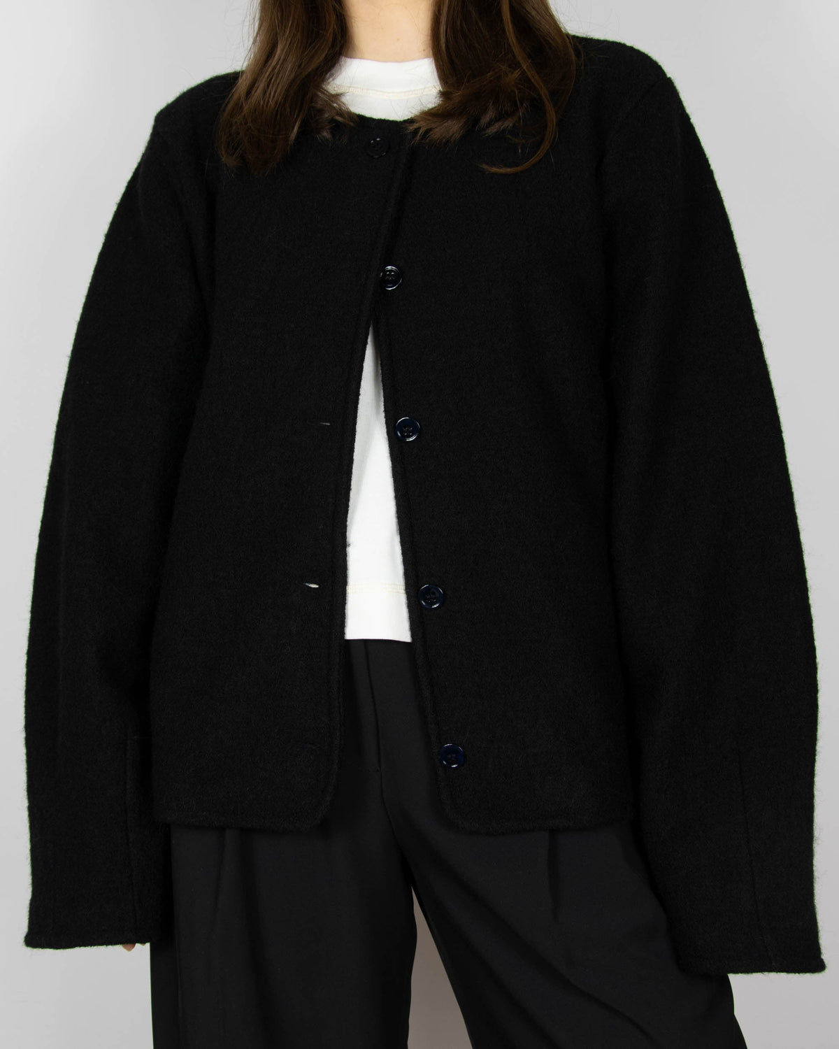 Black wool jacket by Selected