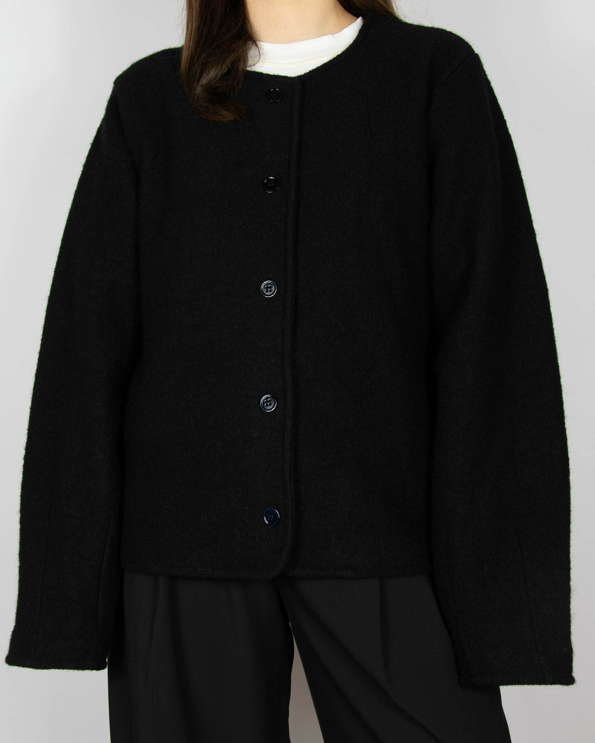 Black wool jacket by Selected