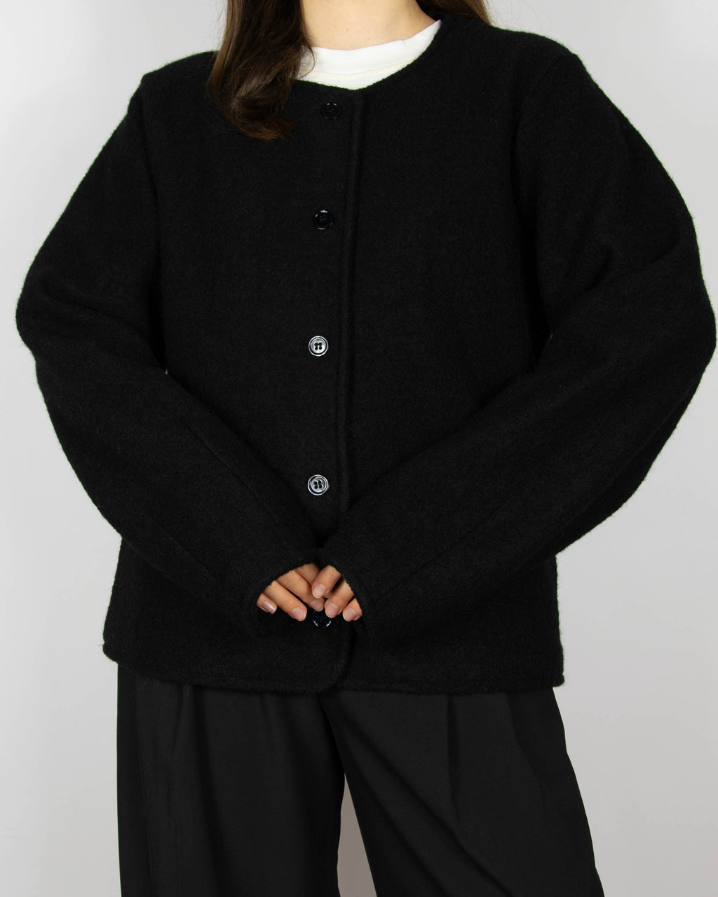 Black wool jacket by Selected