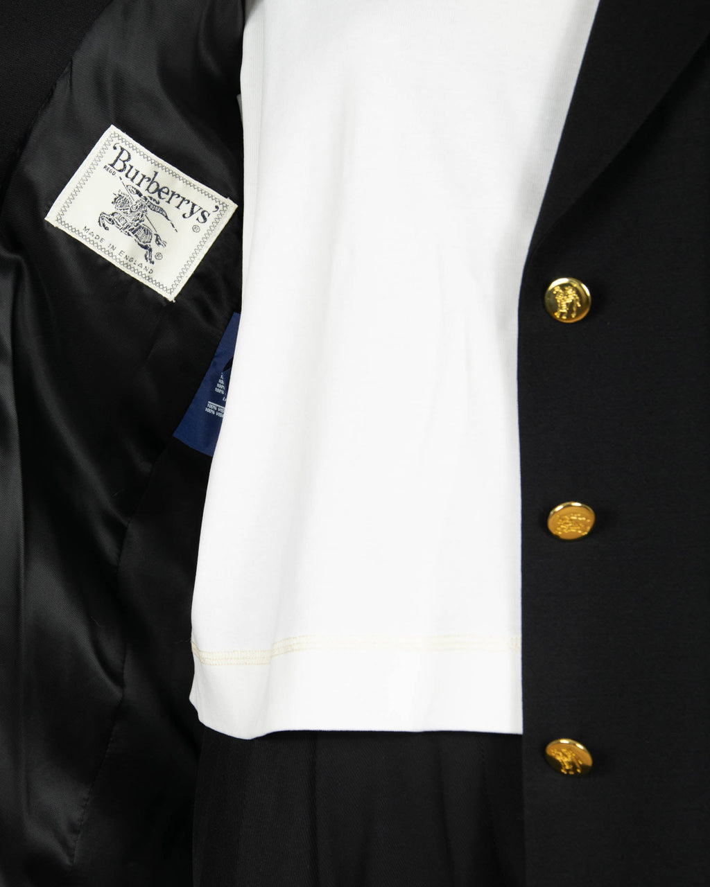 Black wool blazer by Burberrys