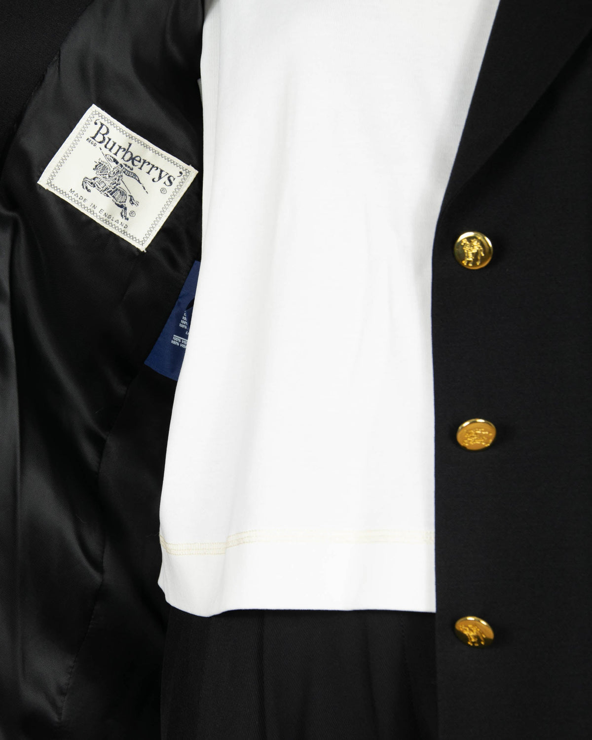 Black wool blazer by Burberrys