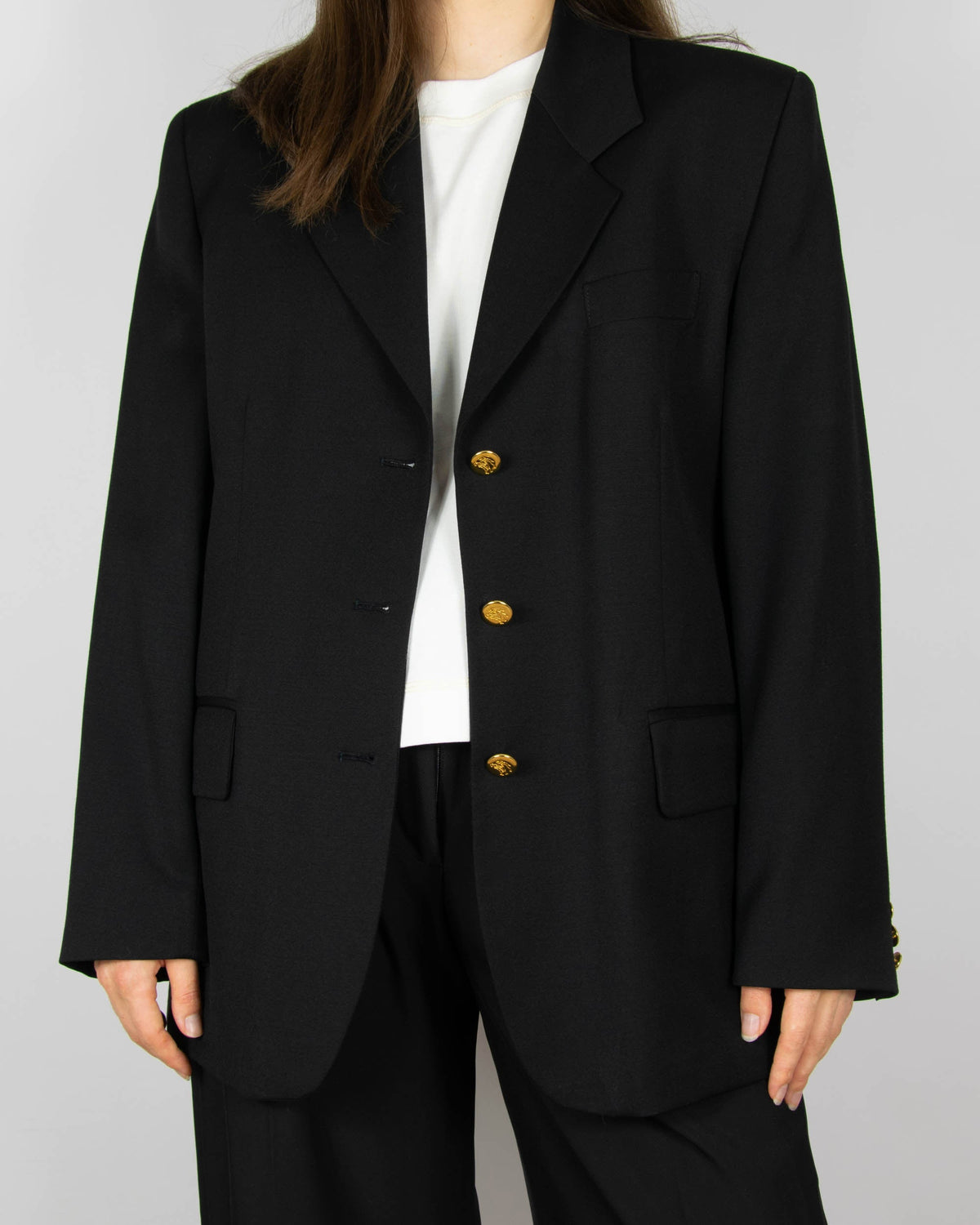 Black wool blazer by Burberrys