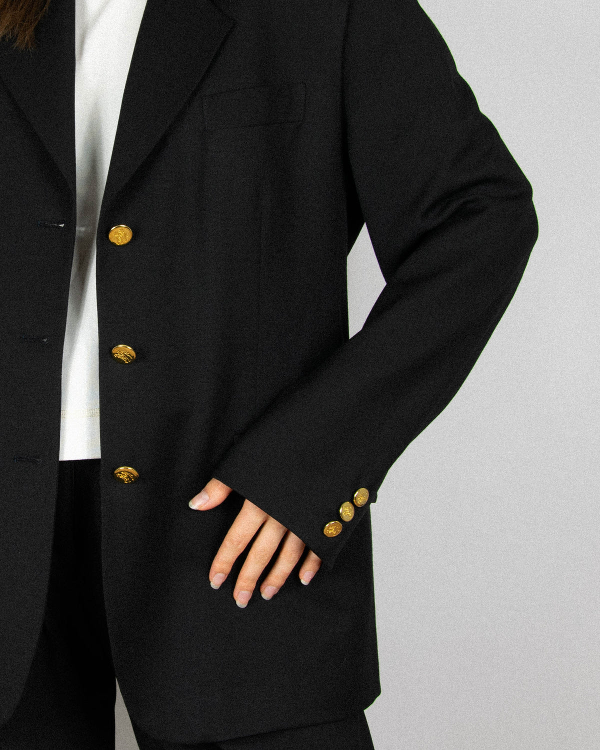 Black wool blazer by Burberrys