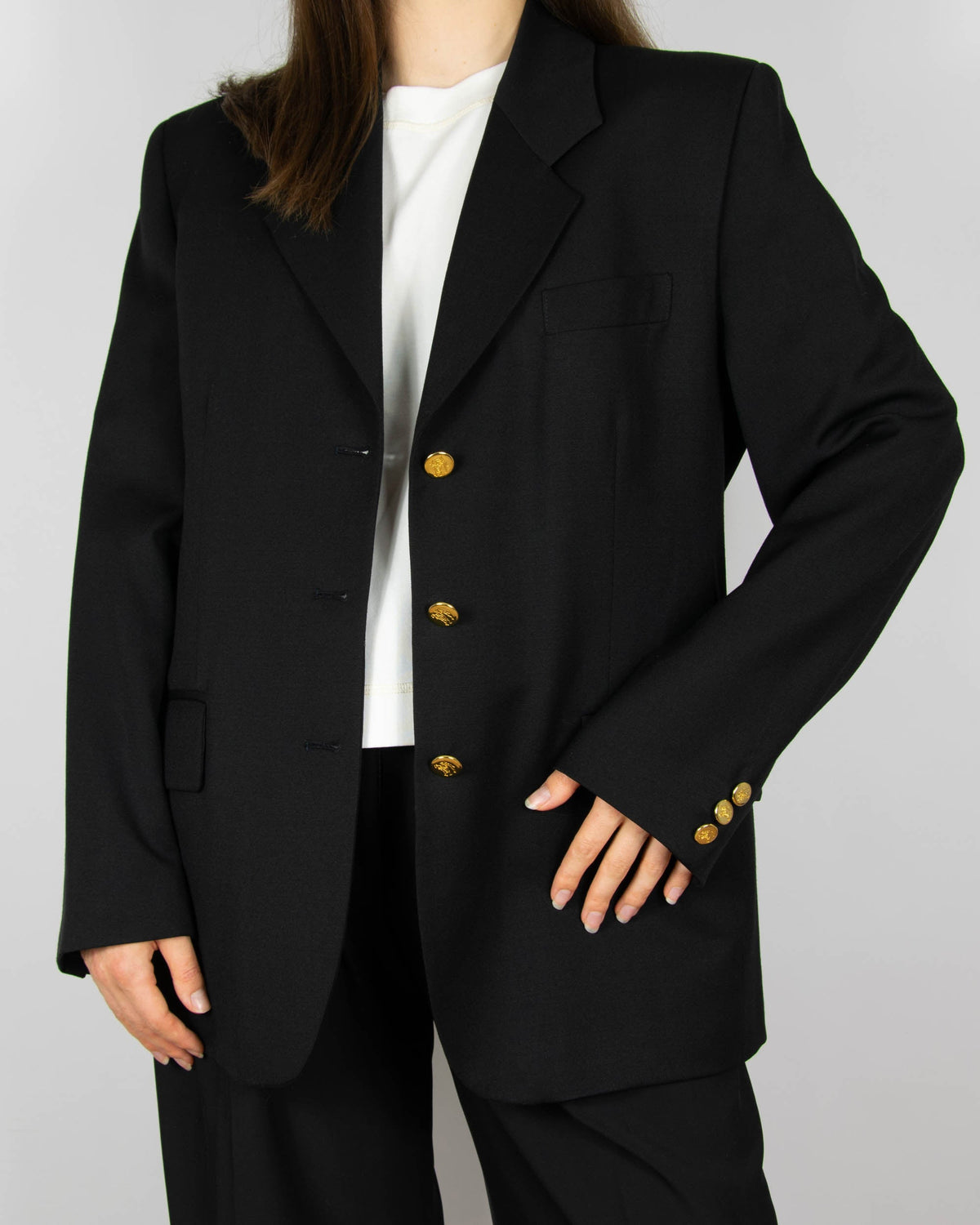 Black wool blazer by Burberrys