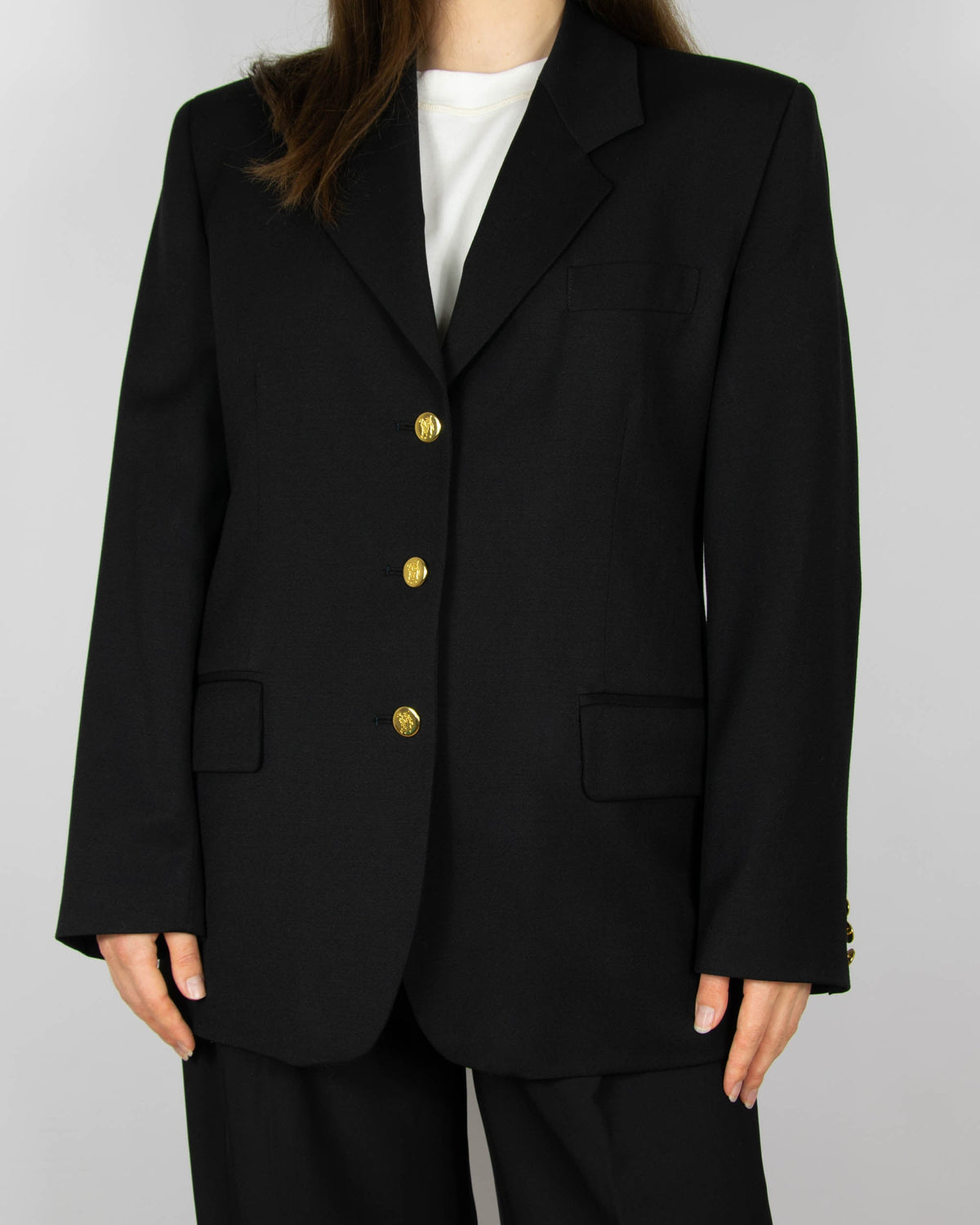 Black wool blazer by Burberrys