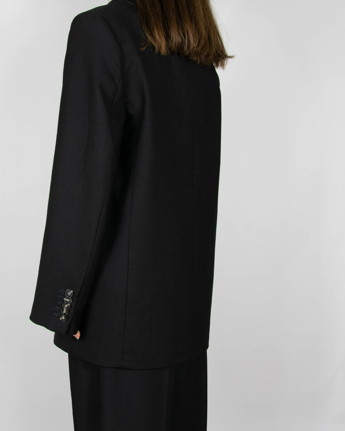 Black oversized wool blazer by H&M Premium