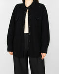 Black wool and cashmere shirt by German premium brand ALLUDE