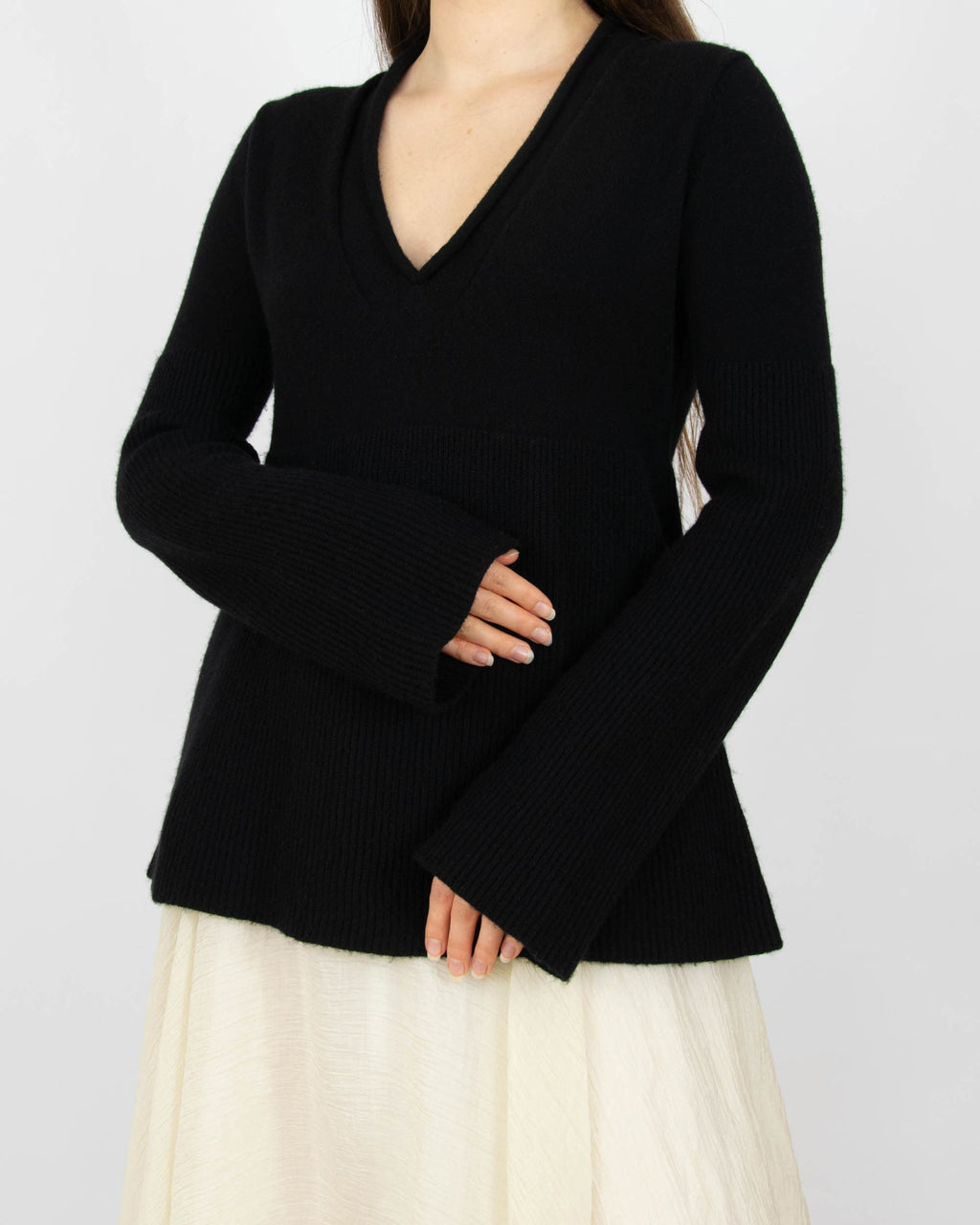 Black cashmere sweater by FTC Cashmere