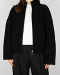 Black wool and alpaca cardigan by Selected