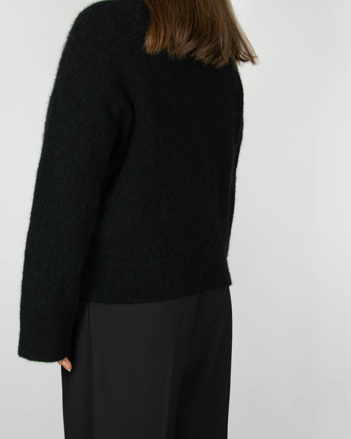 Black wool and alpaca cardigan by Selected