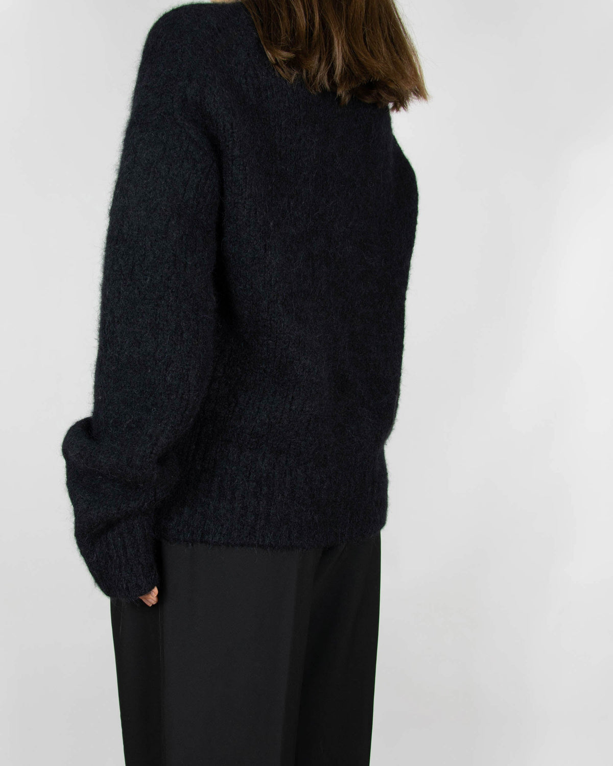 Black alpaca and wool sweater by Filippa K