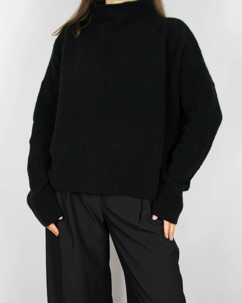 Black wool and yak sweater by Filippa K