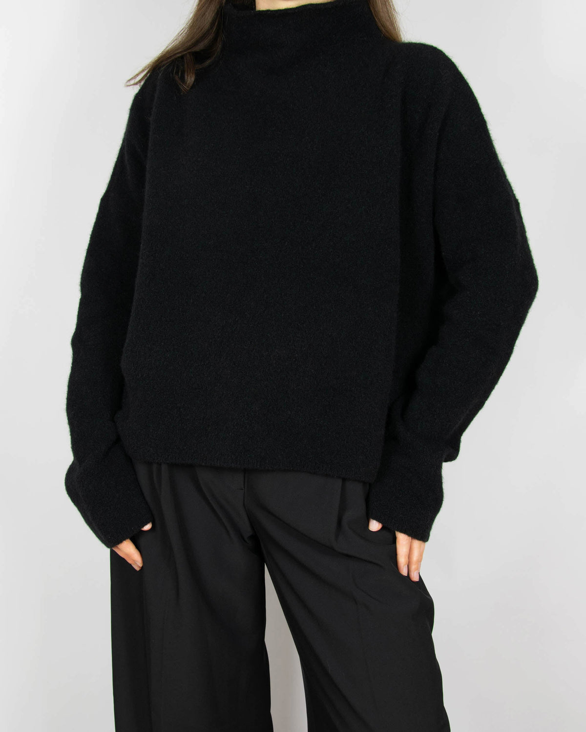 Black wool and yak sweater by Filippa K