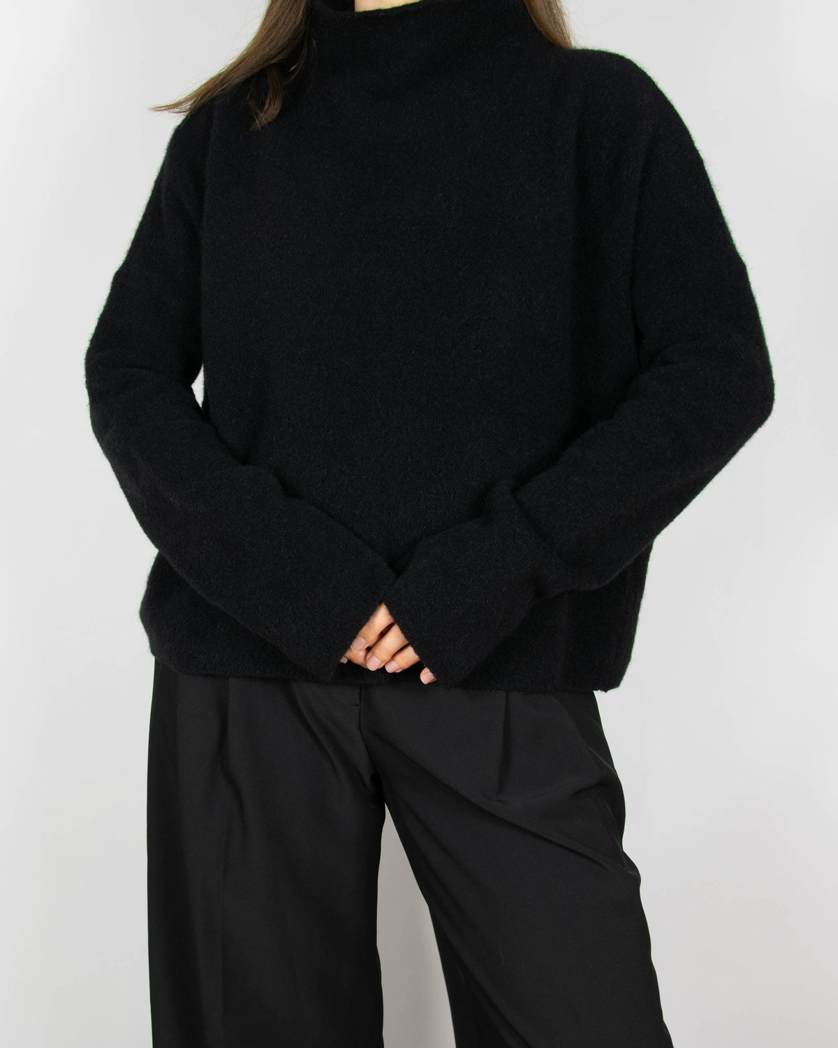 Black wool and yak sweater by Filippa K