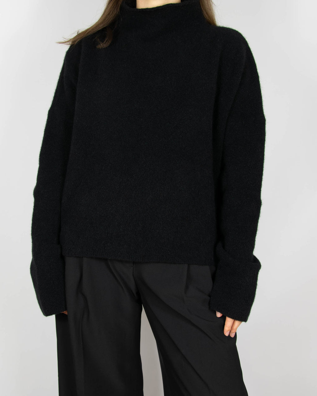 Black wool and yak sweater by Filippa K