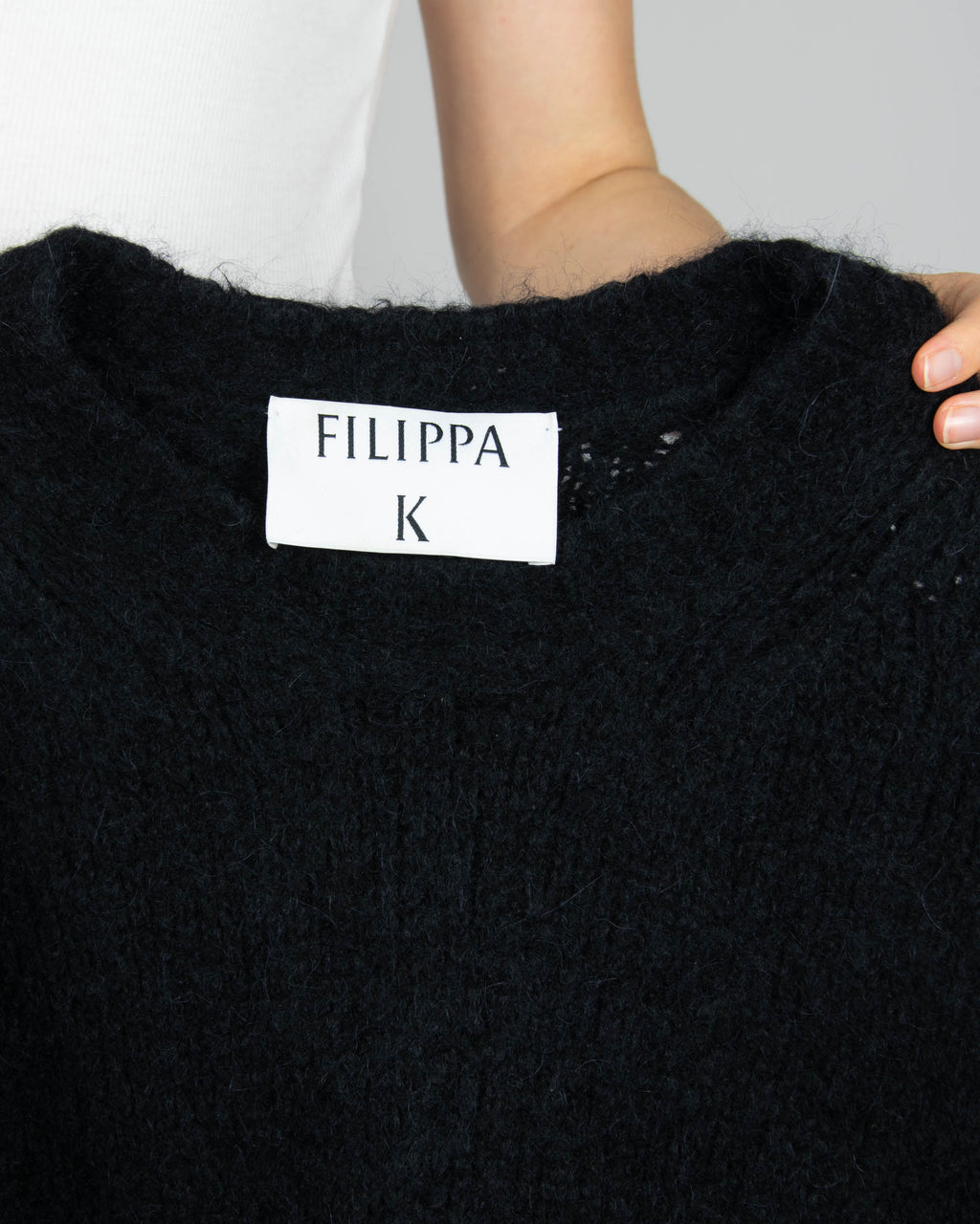 Black alpaca and wool sweater by Filippa K
