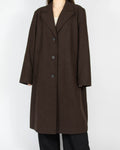 Chocolate brown wool coat by SELECTED FEMME