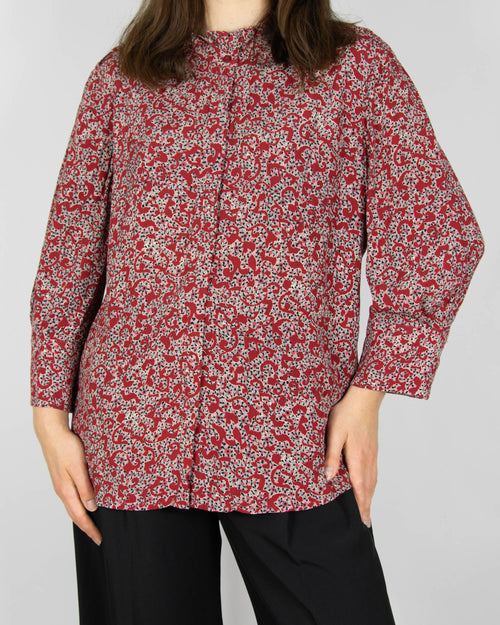 Burgundy viscose shirt by French premium brand ba&sh
