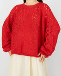 Red mohair sweater by RAH Oslo