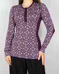 Purple merino wool thermal top by Kari Traa