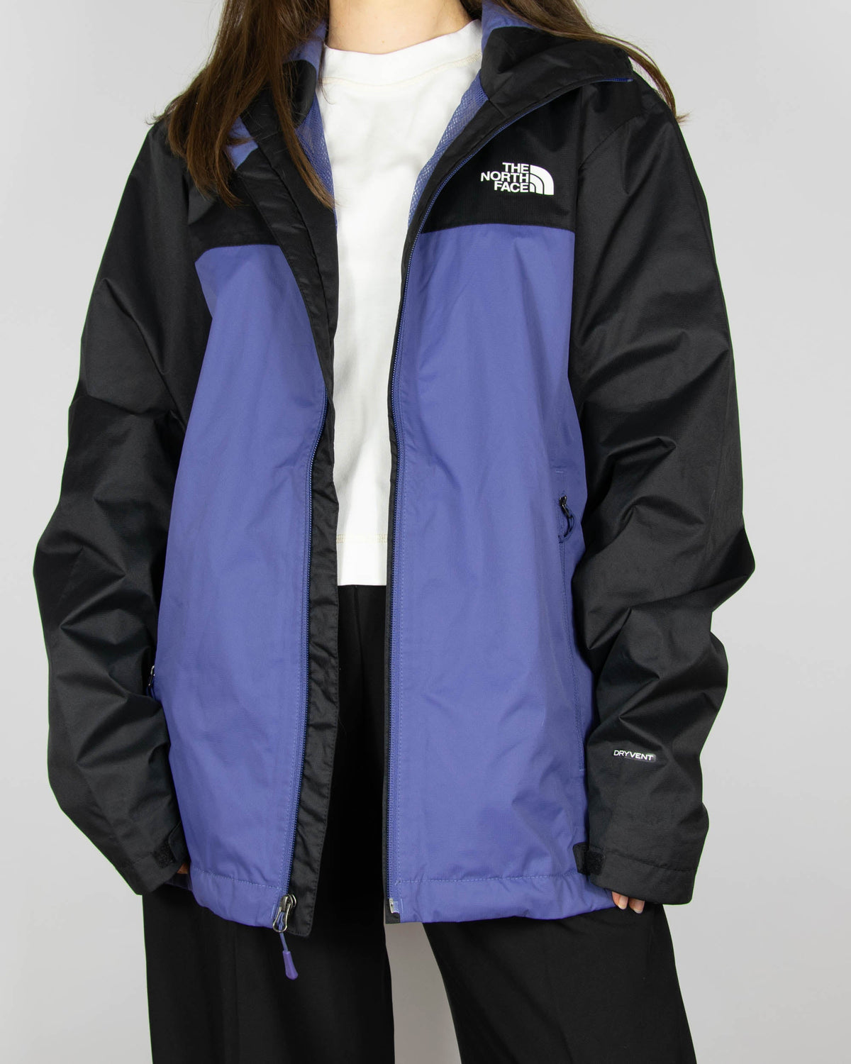 Purple and black DryVent rain jacket by The North Face