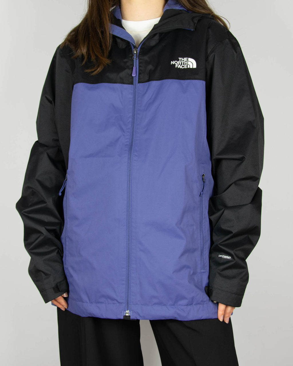 Purple and black DryVent rain jacket by The North Face