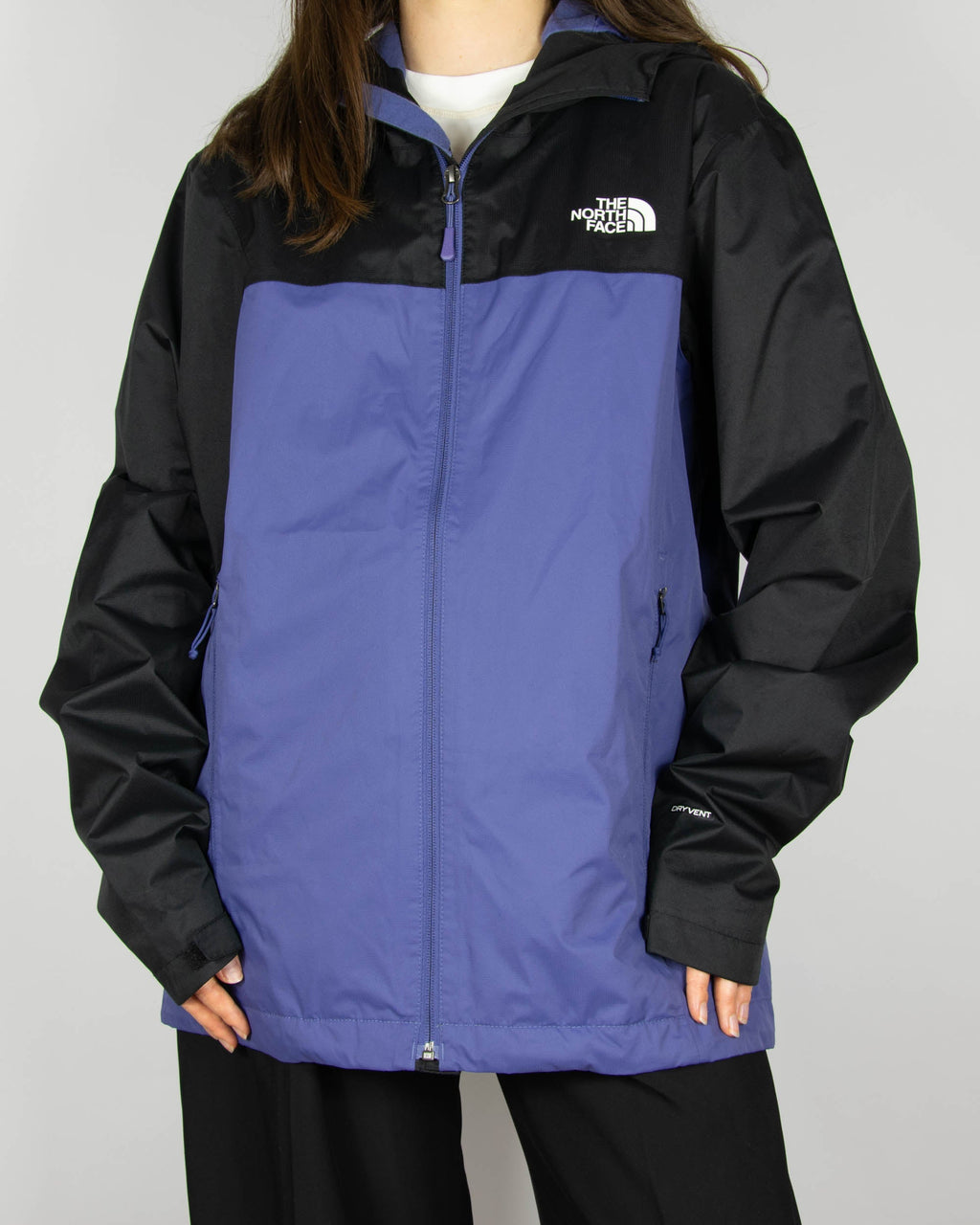 Purple and black DryVent rain jacket by The North Face