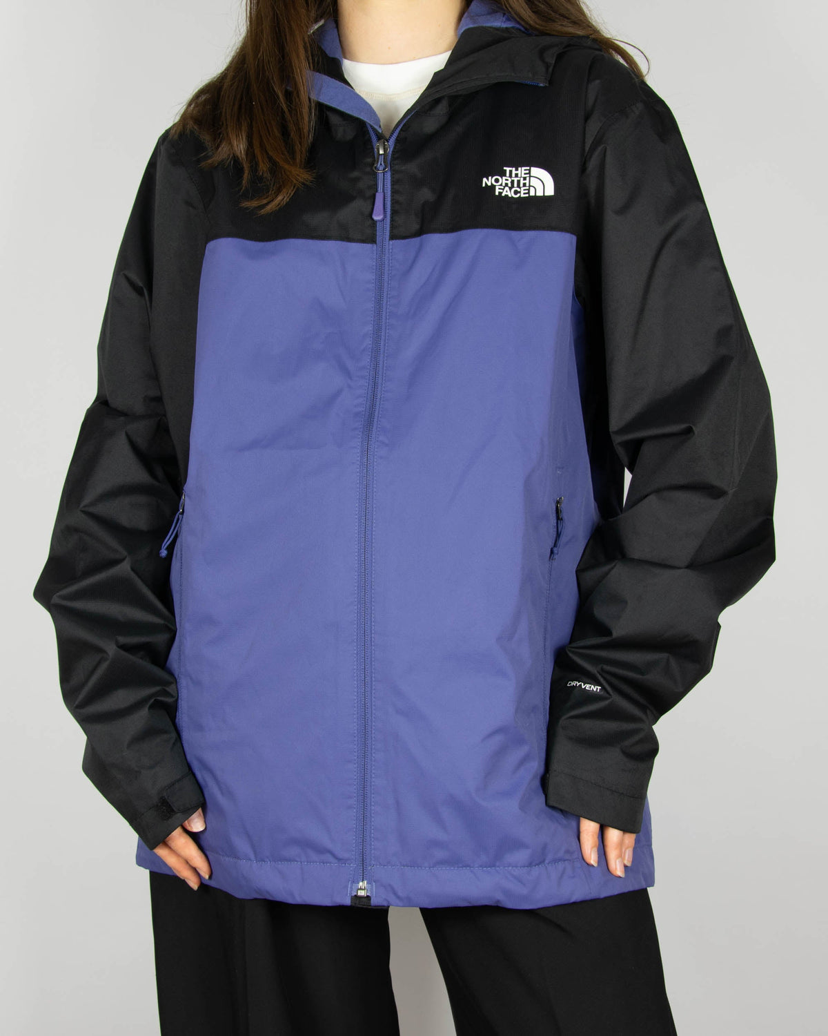 Purple and black DryVent rain jacket by The North Face