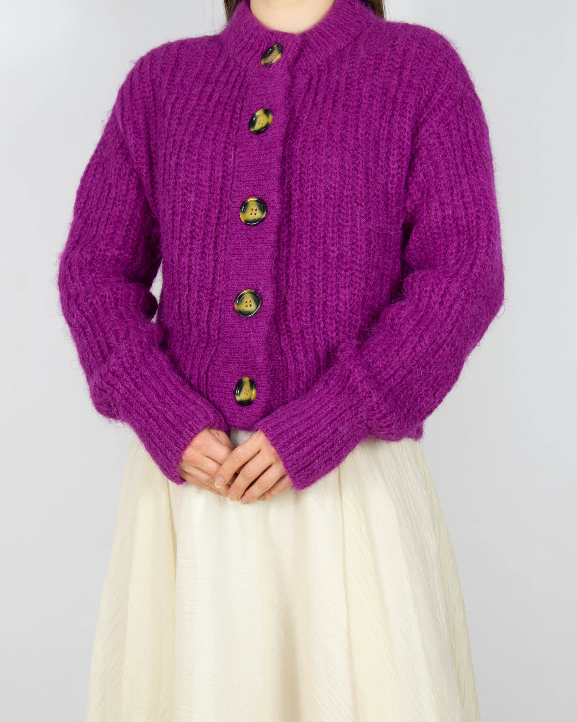 Fuchsia wool and alpaca sweater by H&M Premium Selection