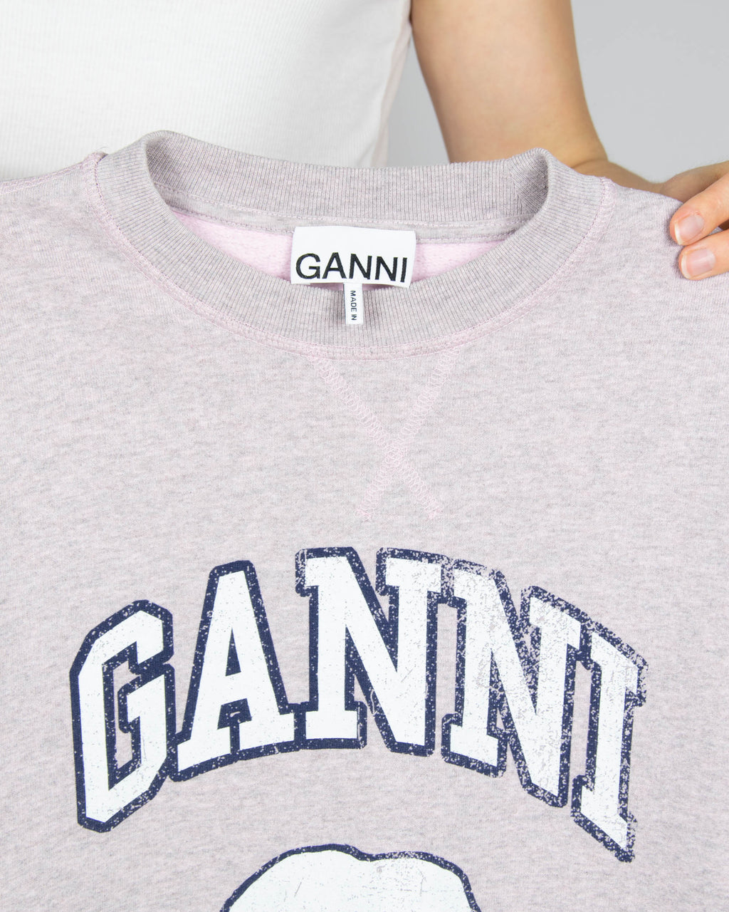 Purple and grey crewneck sweatshirt by GANNI