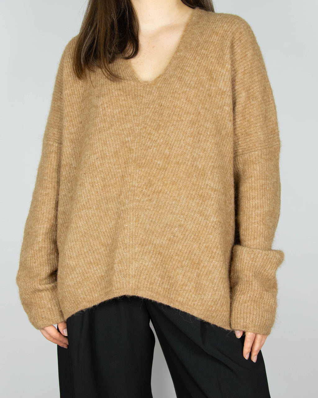 Beige alpaca and wool sweater by MOS MOSH
