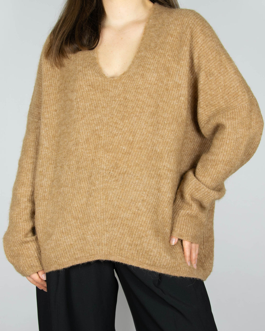 Beige alpaca and wool sweater by MOS MOSH