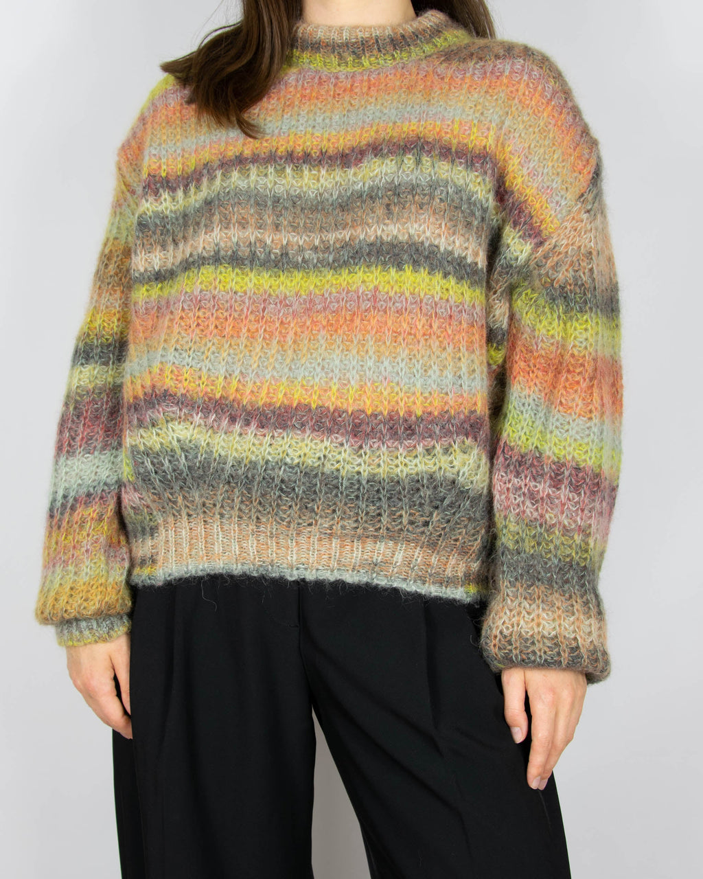 Colourful striped mohair and alpaca sweater by Acne Studios