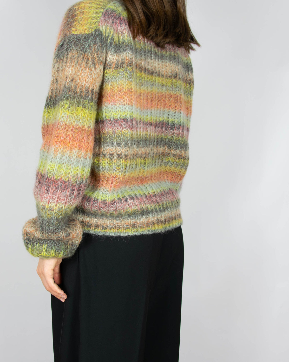 Colourful striped mohair and alpaca sweater by Acne Studios