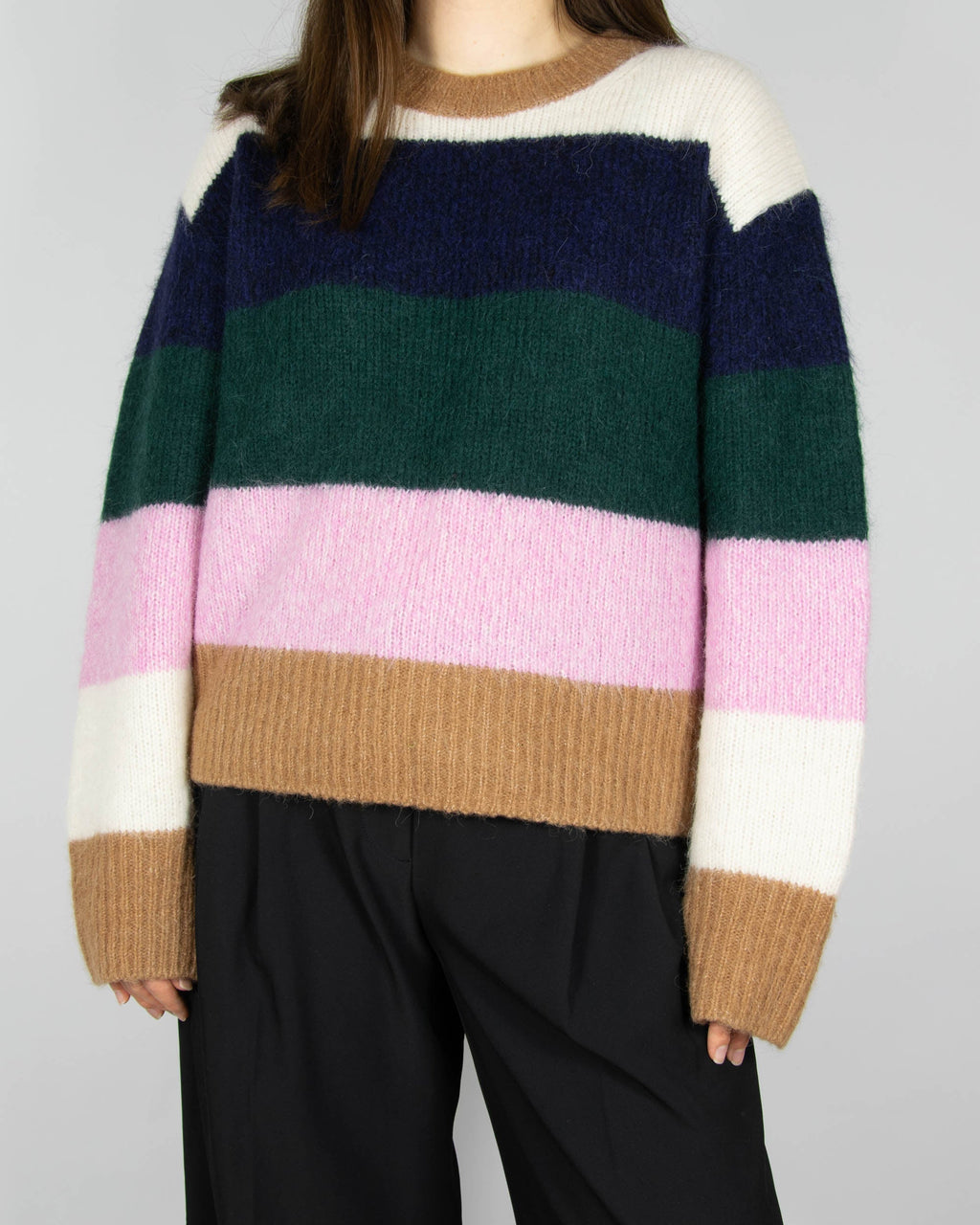 Striped alpaca and wool blend sweater by COS.