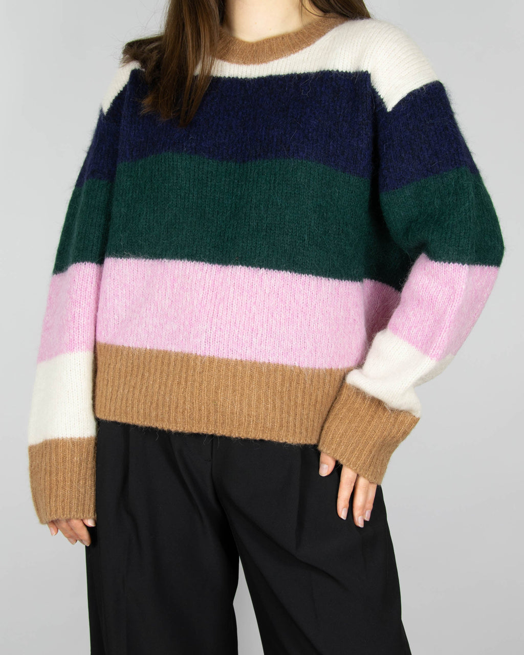 Striped alpaca and wool blend sweater by COS.